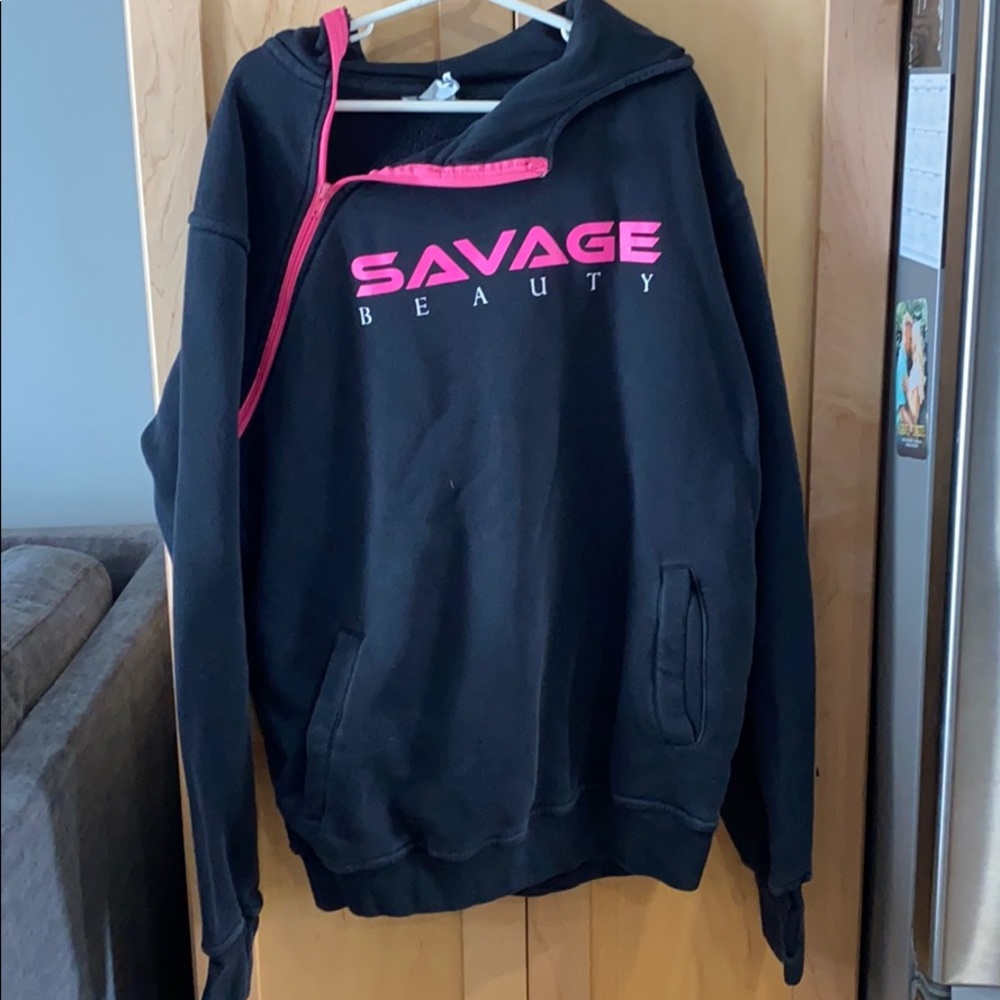 Livesore pink and black hoodie